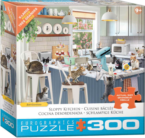 Sloppy Kitten Kitchen Jigsaw Puzzle - 300 pieces