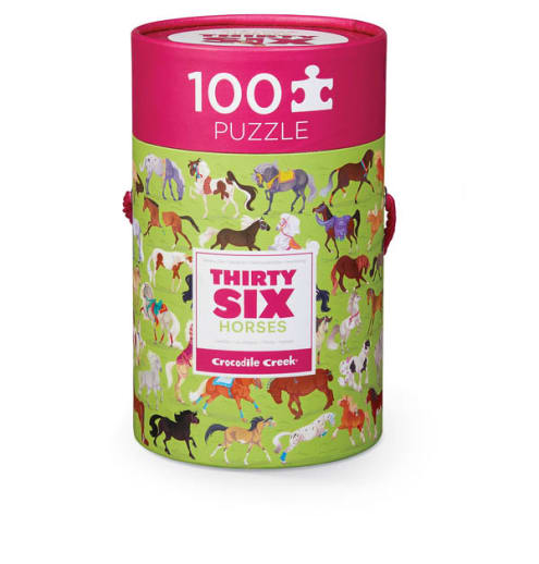 Horses Thirty-Six Animals Puzzles (100 pieces)