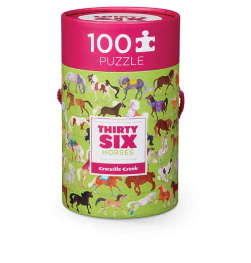 Horses Thirty-Six Animals Puzzles (100 pieces)