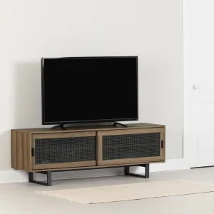 Mueble para televisión con puertas corredizas