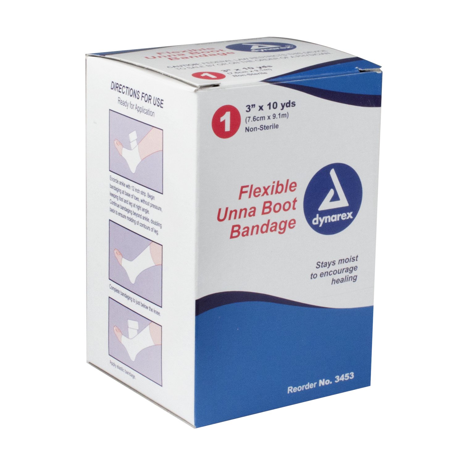 dynarex Unna Boot Bandage, 3 Inch x 10 Yard MK 413291
