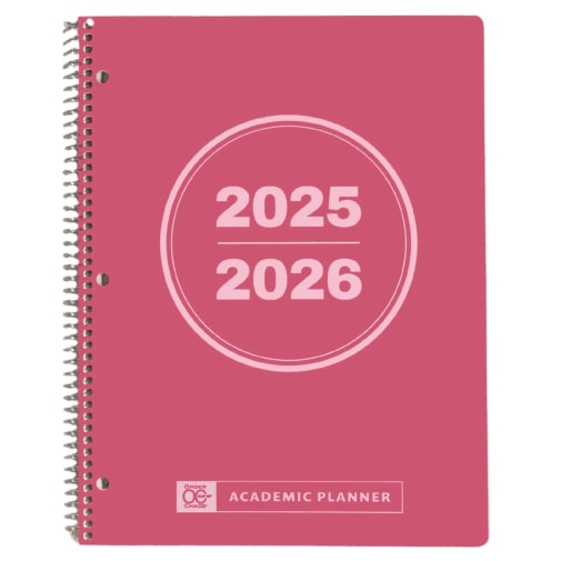 Academic Planner - Letter Size: Bubble Gum  July 2025 - June 2026
