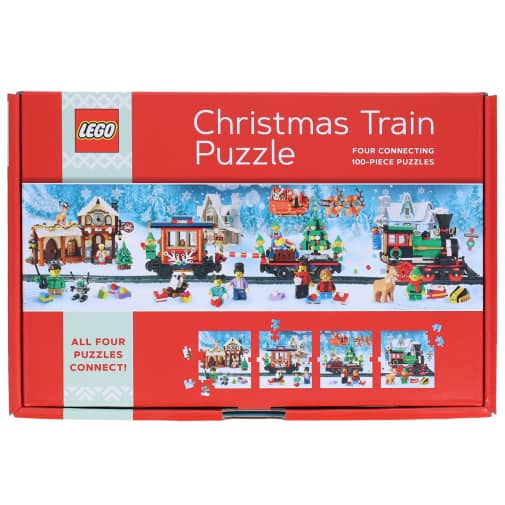 LEGO Christmas Train Puzzle (four 100-piece puzzles)