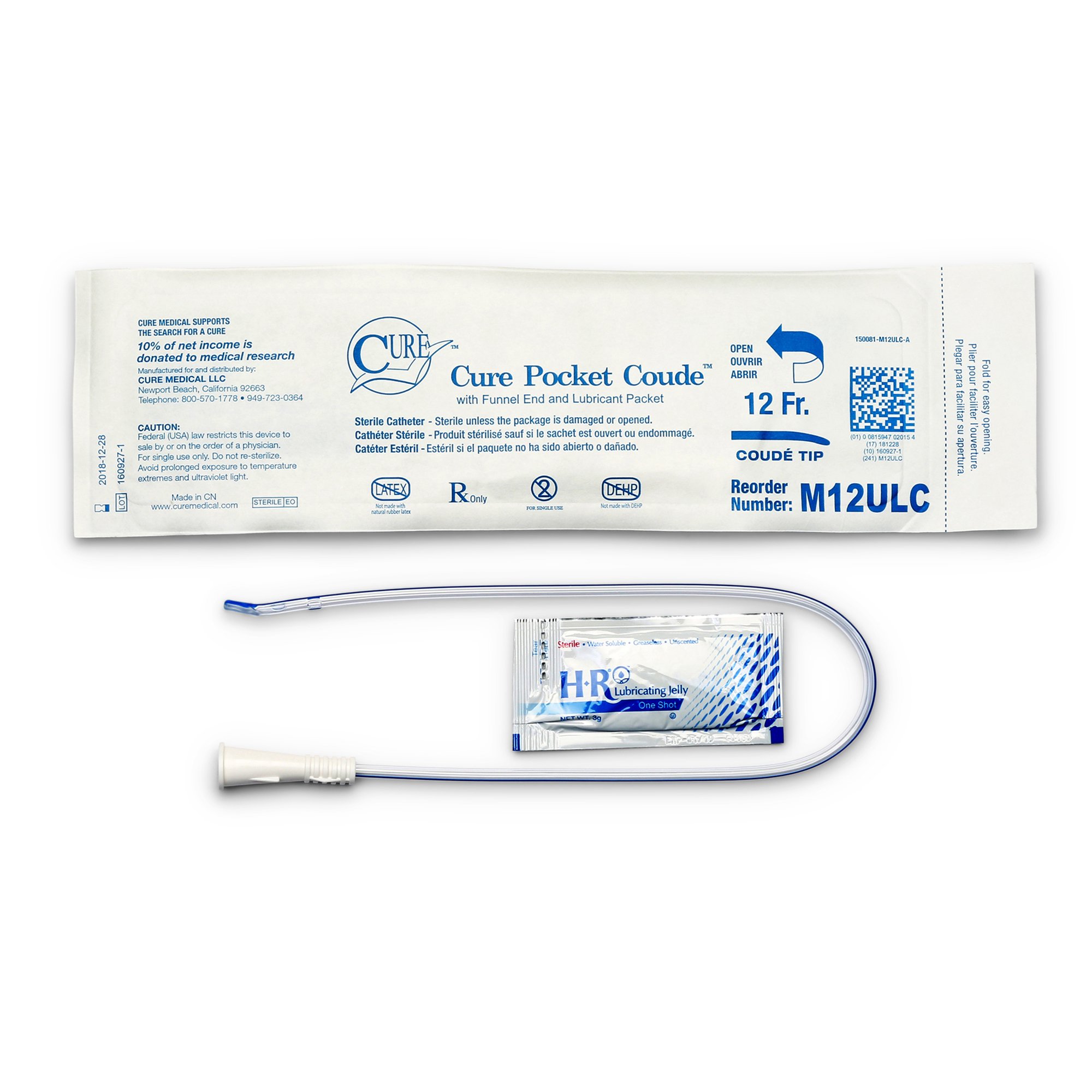 Cure Pocket Cath Urethral Catheter, 12 Fr. MK 1044621