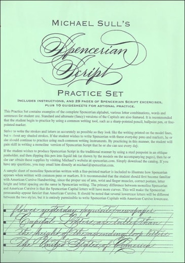 Spencerian Practice Set