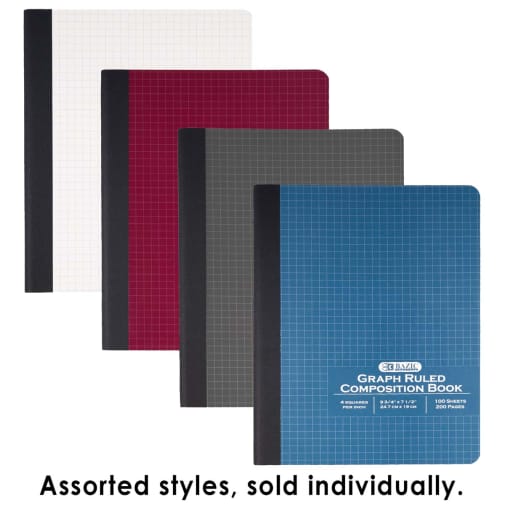 Quad-Ruled 4-1" Composition Book (100 sheets/200 pages)