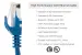 Cat6 Ethernet Patch Cable, Snagless, UTP, 3 ft, Blue