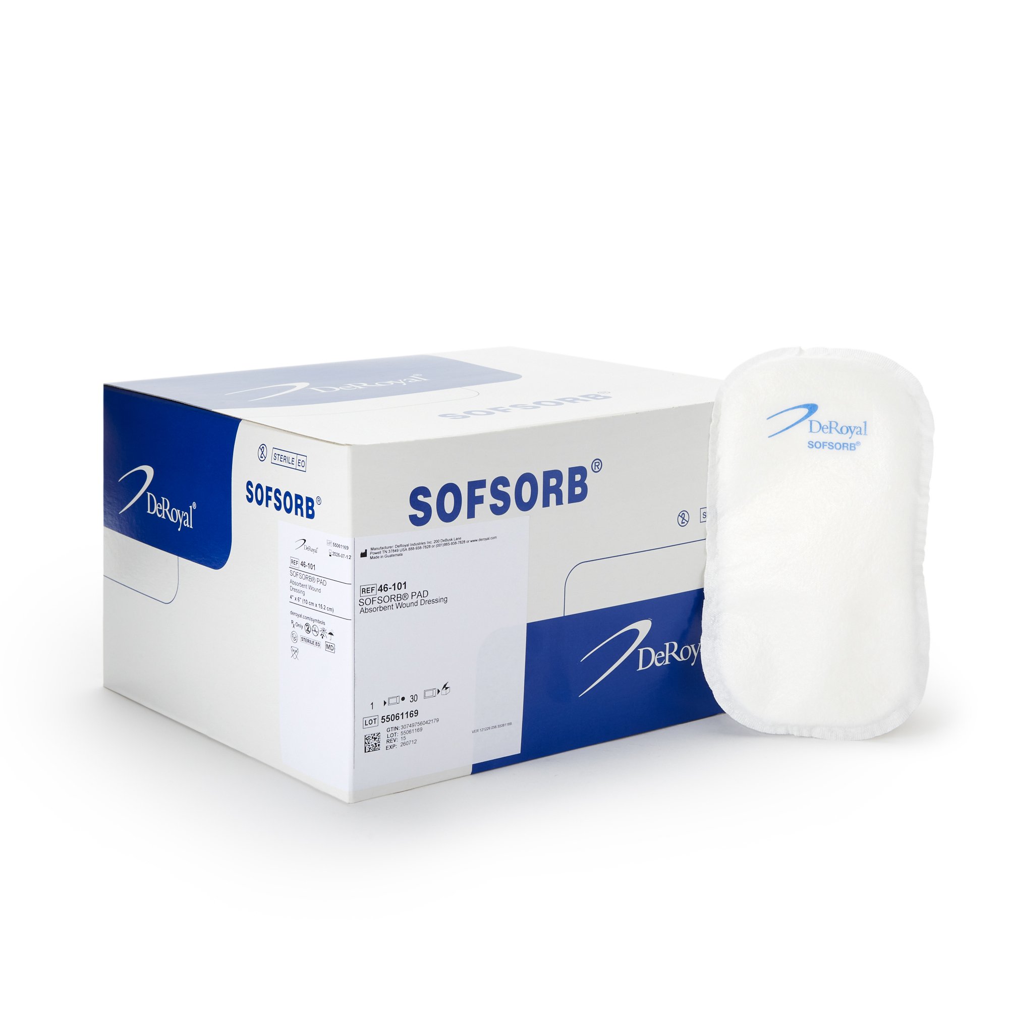 Sofsorb Absorbent Wound Dressing, 4 x 6 inch MK 209455