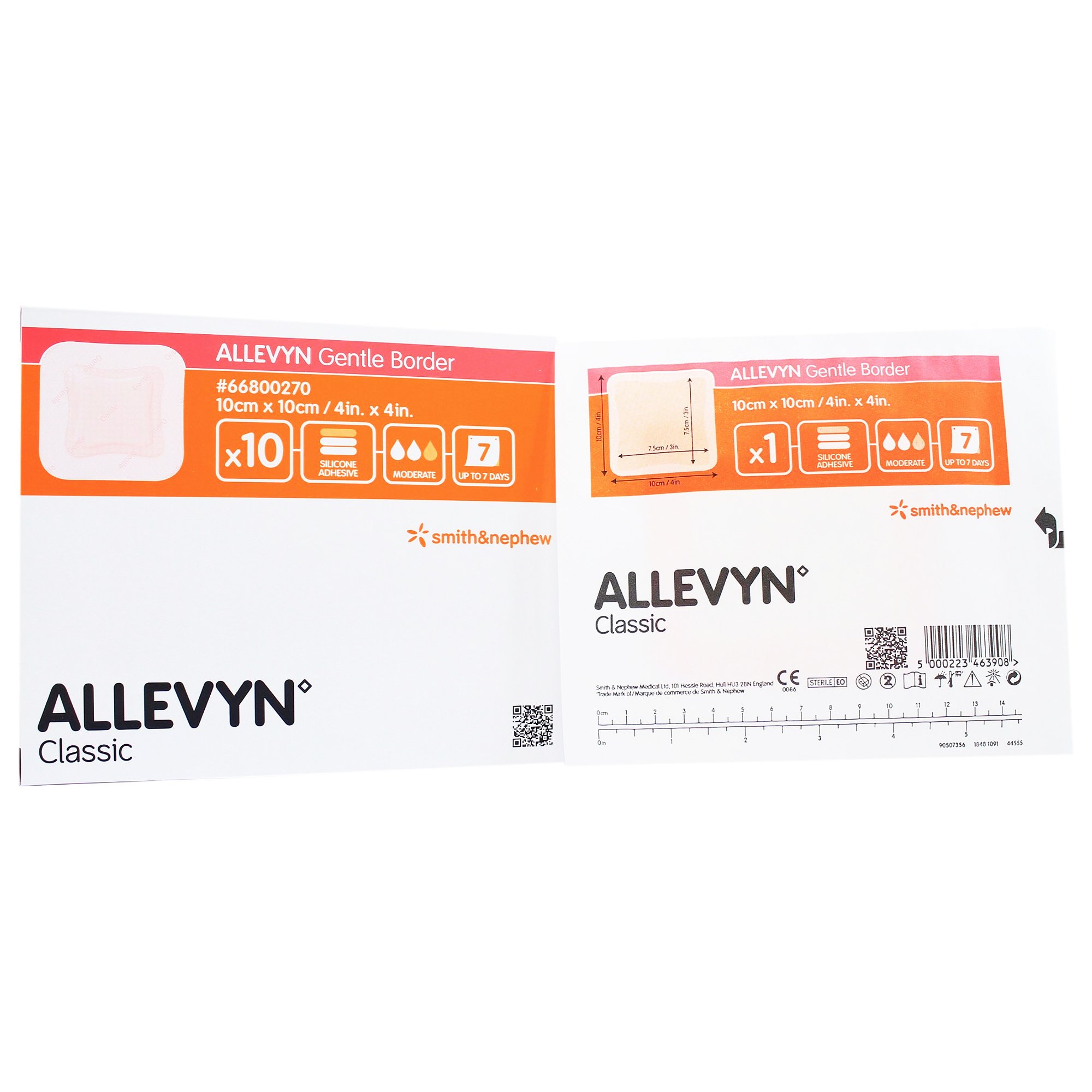Allevyn Gentle Border Foam Dressing, 10 x 10 Centimeter MK 834360
