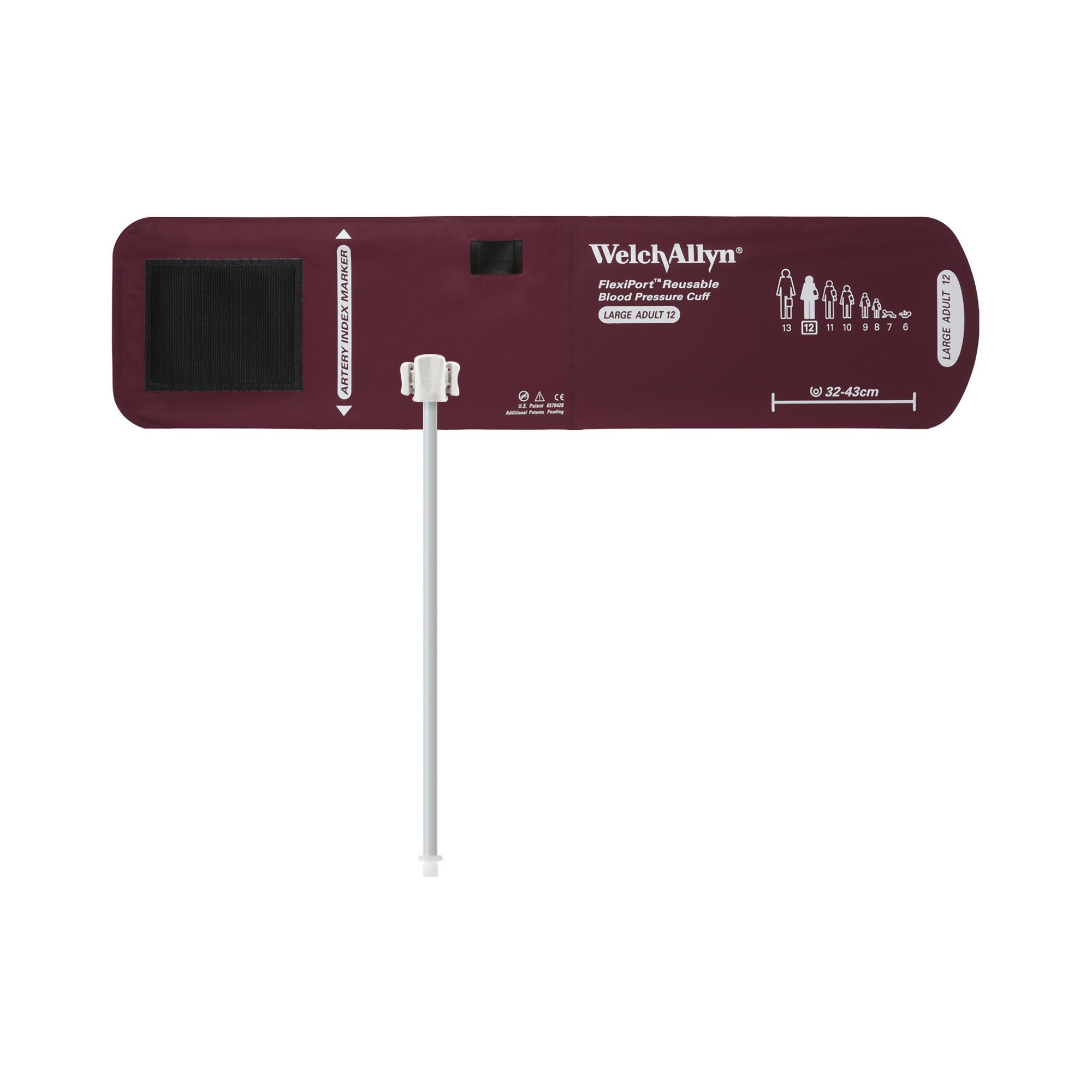 FlexiPort Reusable Blood Pressure Cuff with Screw Type Connector, Size 12 MK 651787