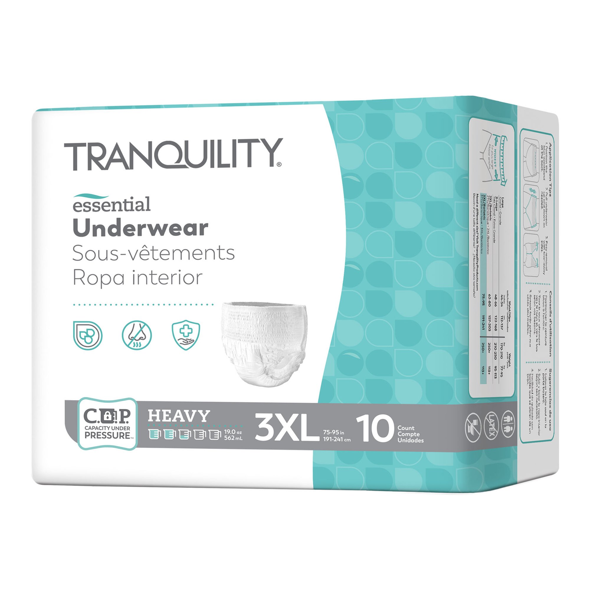 Tranquility Essential Underwear, Heavy, 3X-Large MK 1252479