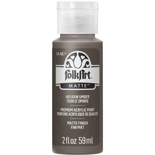 Folkart Color Acrylic Paint Raw Umber (2 oz)