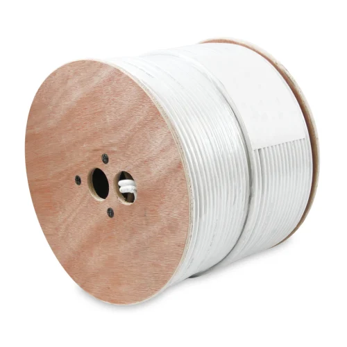 1000ft RG59 Coaxial Cable w/Dual 18AWG Power Wires, CMR Jacket, White
