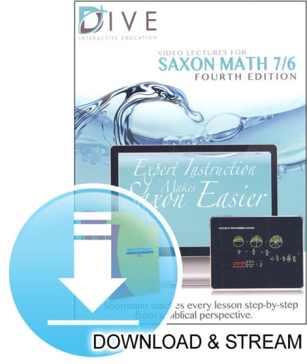 DIVE Download & Stream Saxon Math 7/6 4th Edition