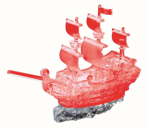 Deluxe 3D Crystal Puzzle - Red Pirate Ship