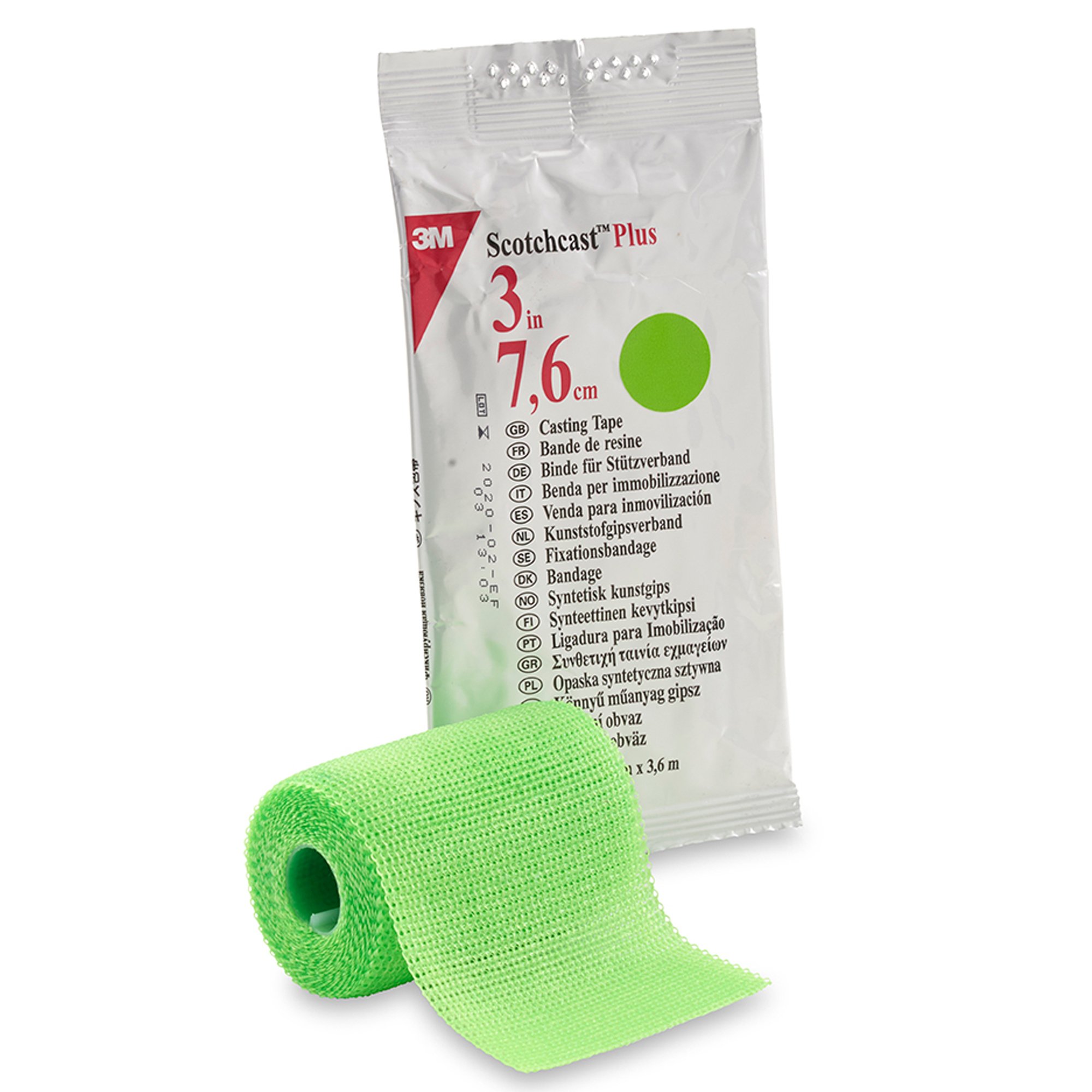 3M Scotchcast Plus Bright Green Cast Tape, 3 Inch x 4 Yard MK 199242