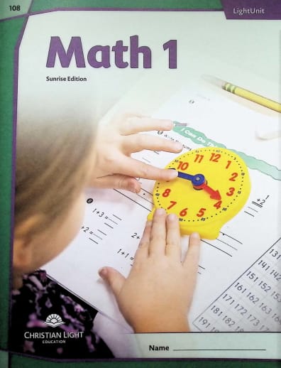 Christian Light Math LightUnit 108 Sunrise Edition