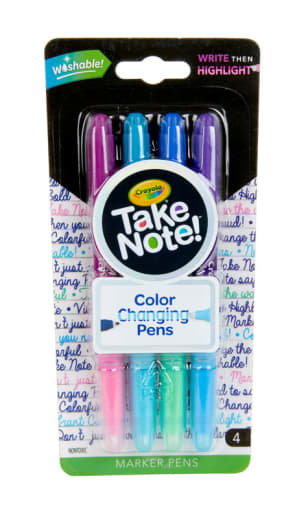 Crayola Take Note! Color Changing Highlighter Pens (4 count)