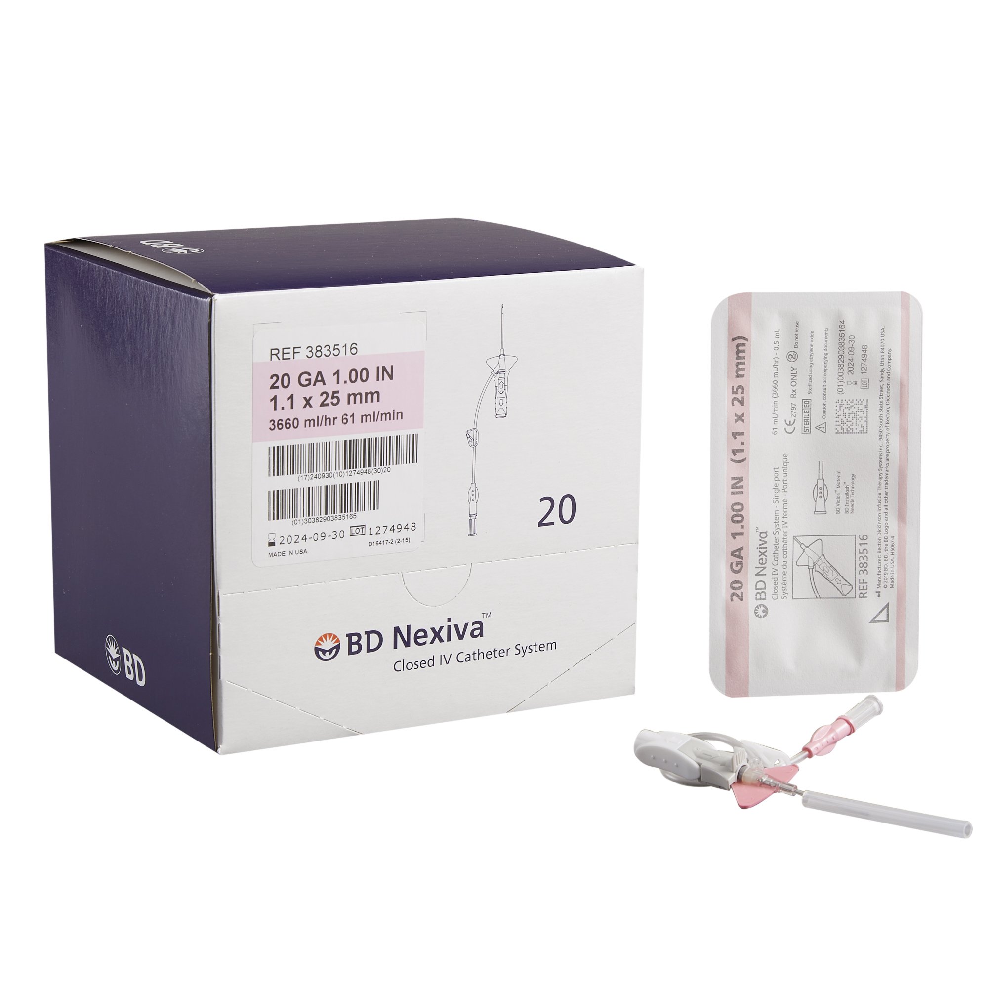 Nexiva Closed IV Catheter, 20 Gauge MK 711350