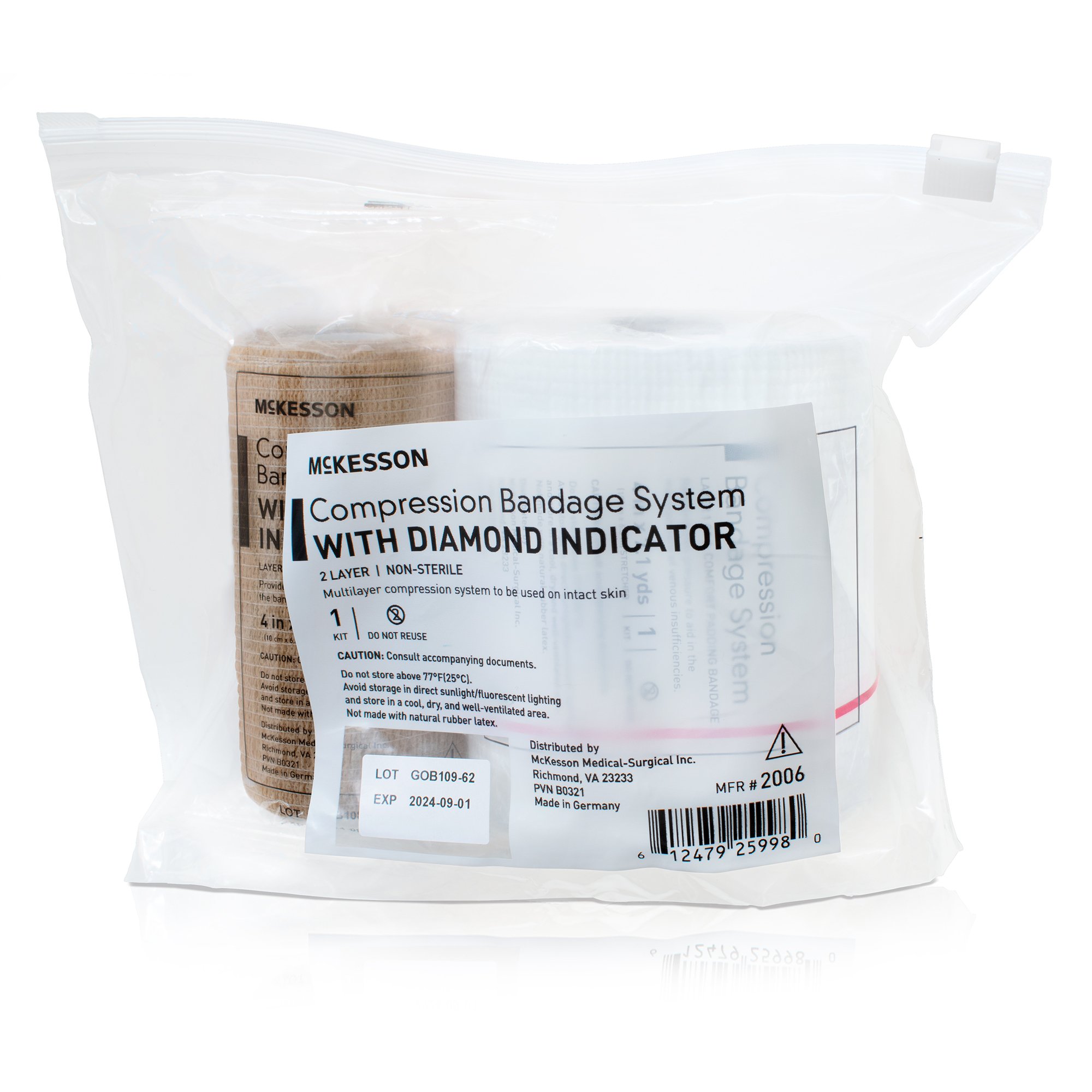 McKesson Two-Layer Compression Bandage System, 4 Inch x 1 Yard MK 1194448