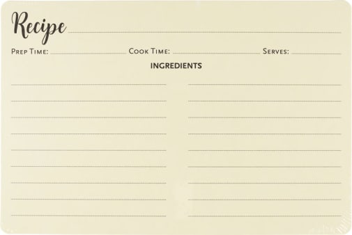 Recipe Card Refills