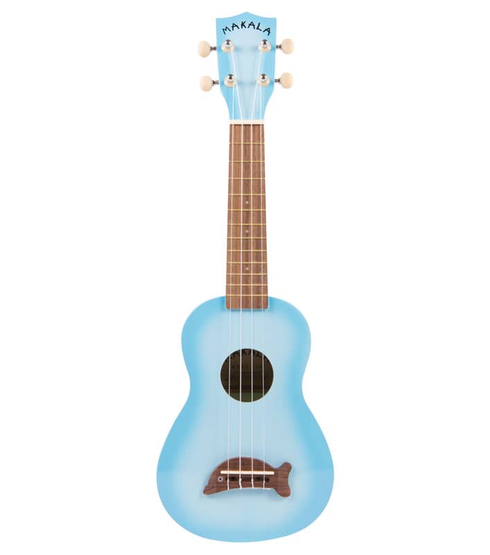Makala Dolphin Ukulele (Soprano) - Light Blue Burst