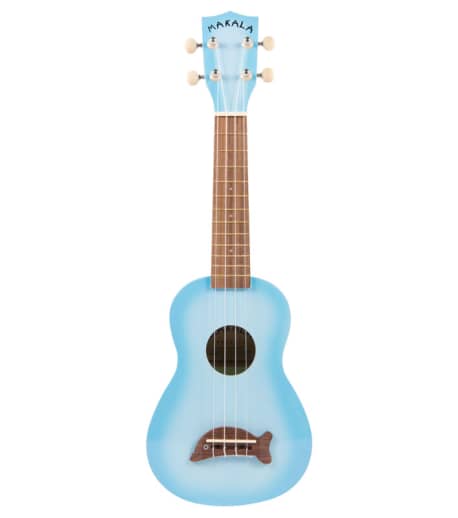 Makala Dolphin Ukulele (Soprano) - Light Blue Burst