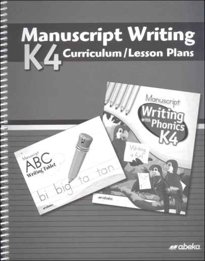 Abeka K4 Manuscript Writing Curriculum Lesson Plans