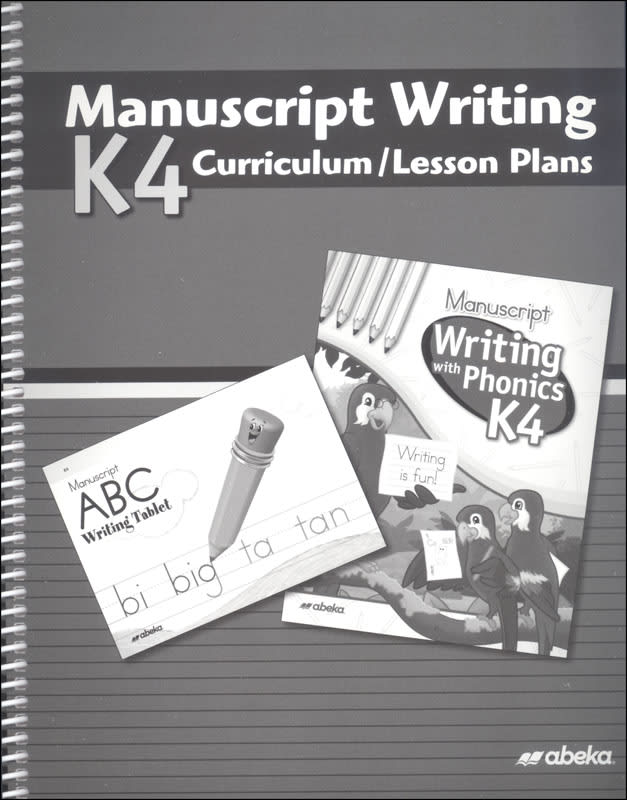 Abeka K4 Manuscript Writing Curriculum Lesson Plans