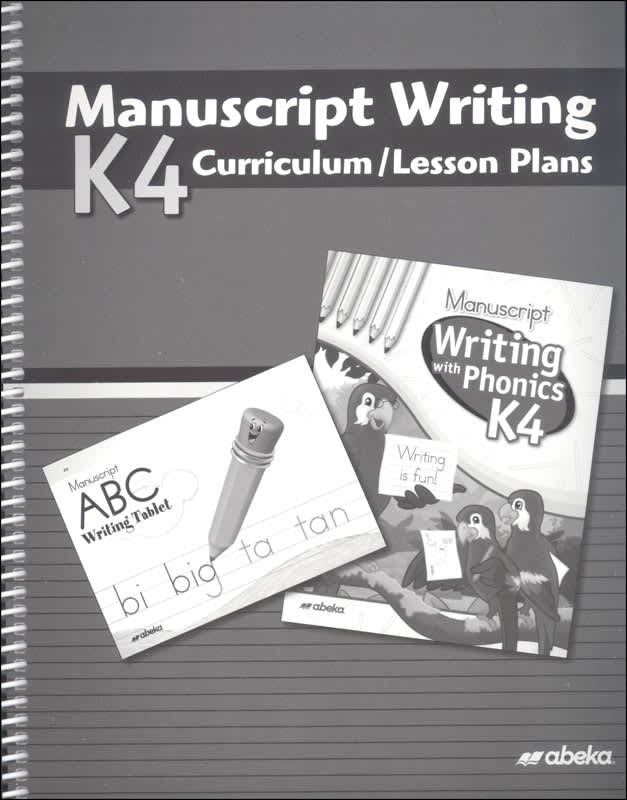 Abeka K4 Manuscript Writing Curriculum Lesson Plans