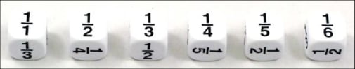 Math Fractions Dice