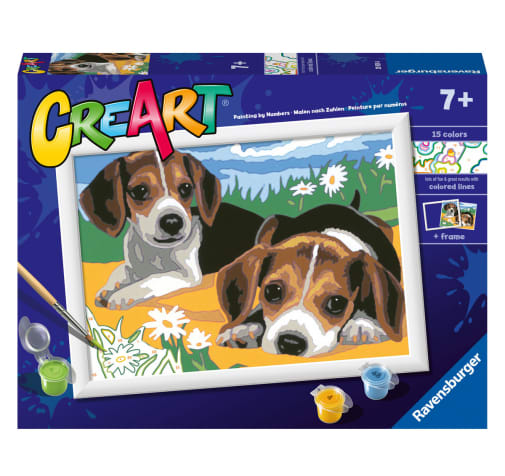 Ravensburger Creart Paint by Number - Jack Russell Puppies (7x10)