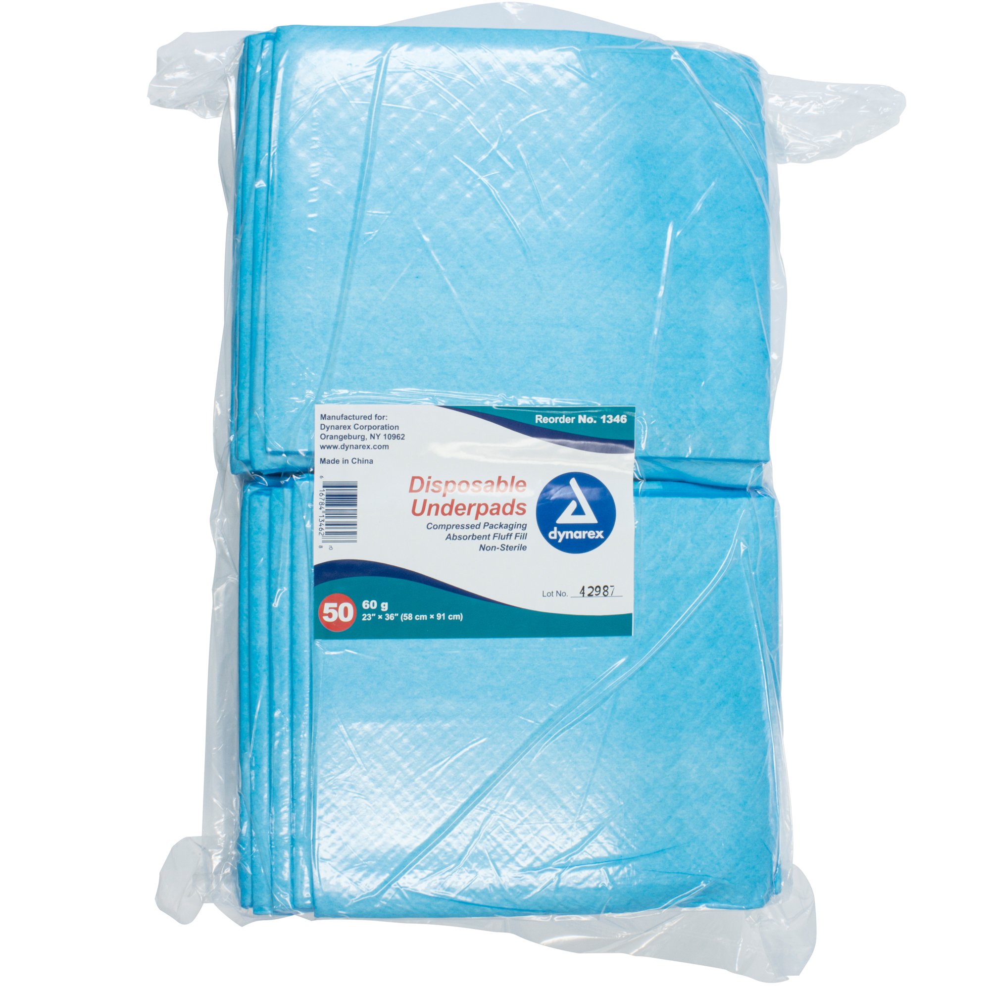 Dynarex Absorbent Fluff Fill Underpad, 23 x 36 Inch MK 855411
