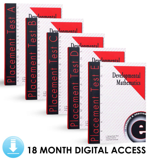 Developmental Math: Placement Test Set (18 Month Access)