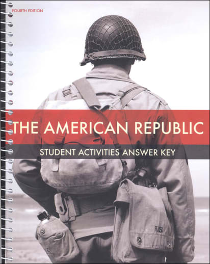 BJU Press American Republic Student Activity Manual Key 4th Edition
