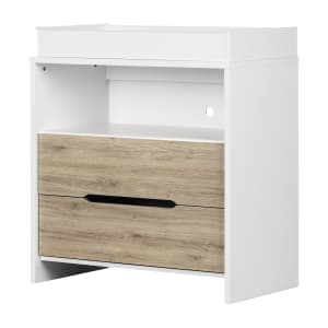 Changing Table with Drawers and Open Storage