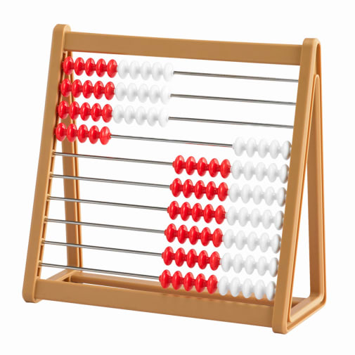 Abacus (red/white beads)