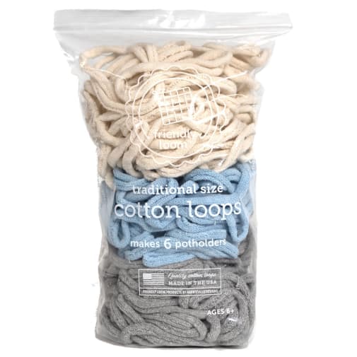 Friendly Loom Potholder Cotton Loops - Glacier (Traditional Size)