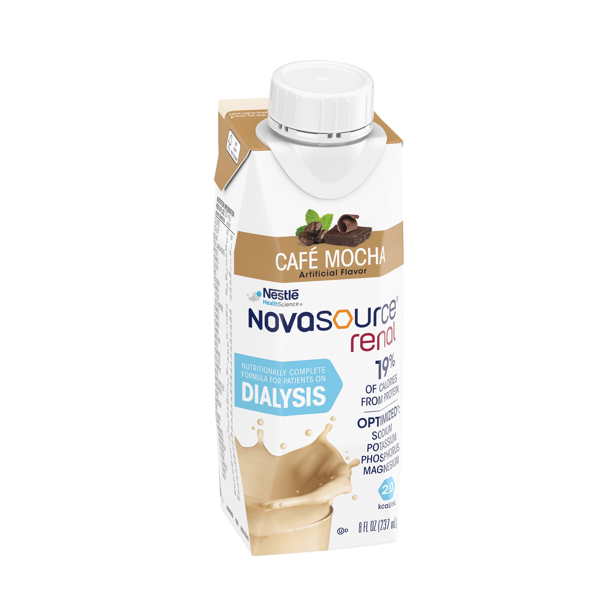 Novasource Renal Caf Mocha Formula for Patients on Dialysis, 8-ounce Carton MK 1178534