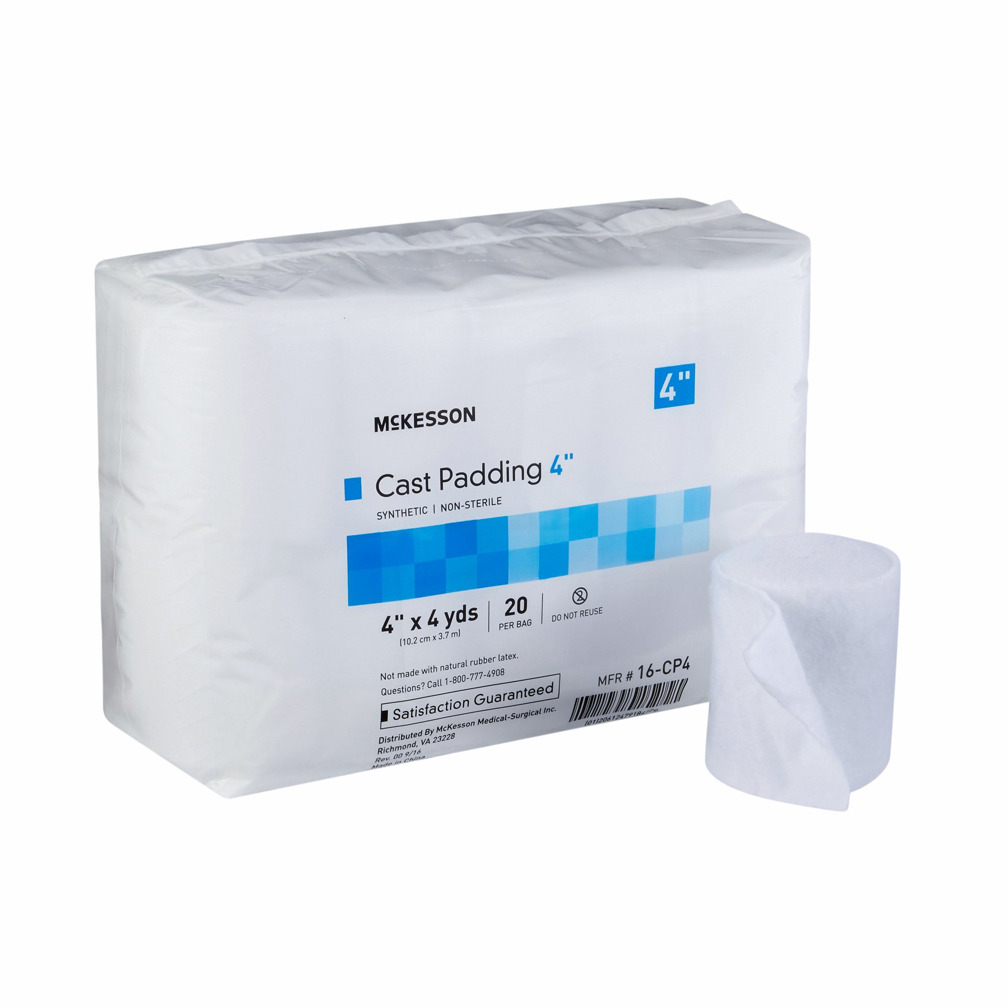 McKesson White Polyester Cast Padding, 4 Inch x 4 Yard MK 734226