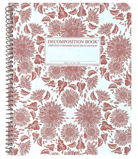 Sunflowers XL Decomposition College-Ruled Book (9" x 11")