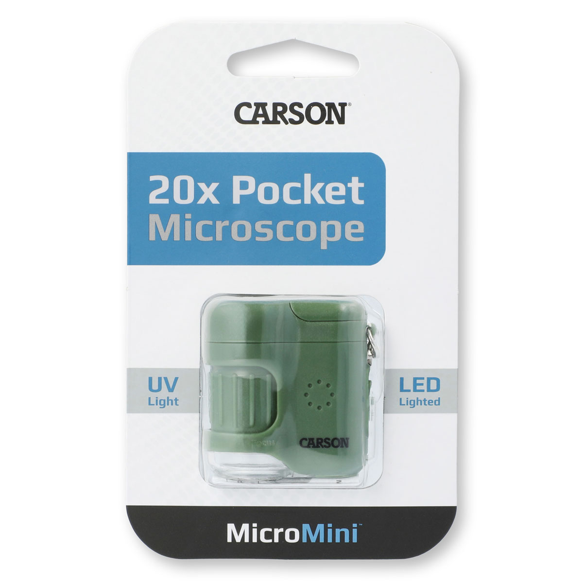  Carson MicroMini 20x LED Lighted Pocket Microscope