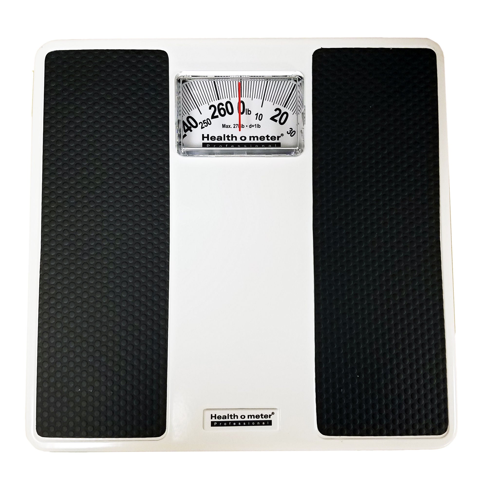 Health O Meter Dial Scale, 270-lb. Capacity, Black & White Analog Large Display MK 806383