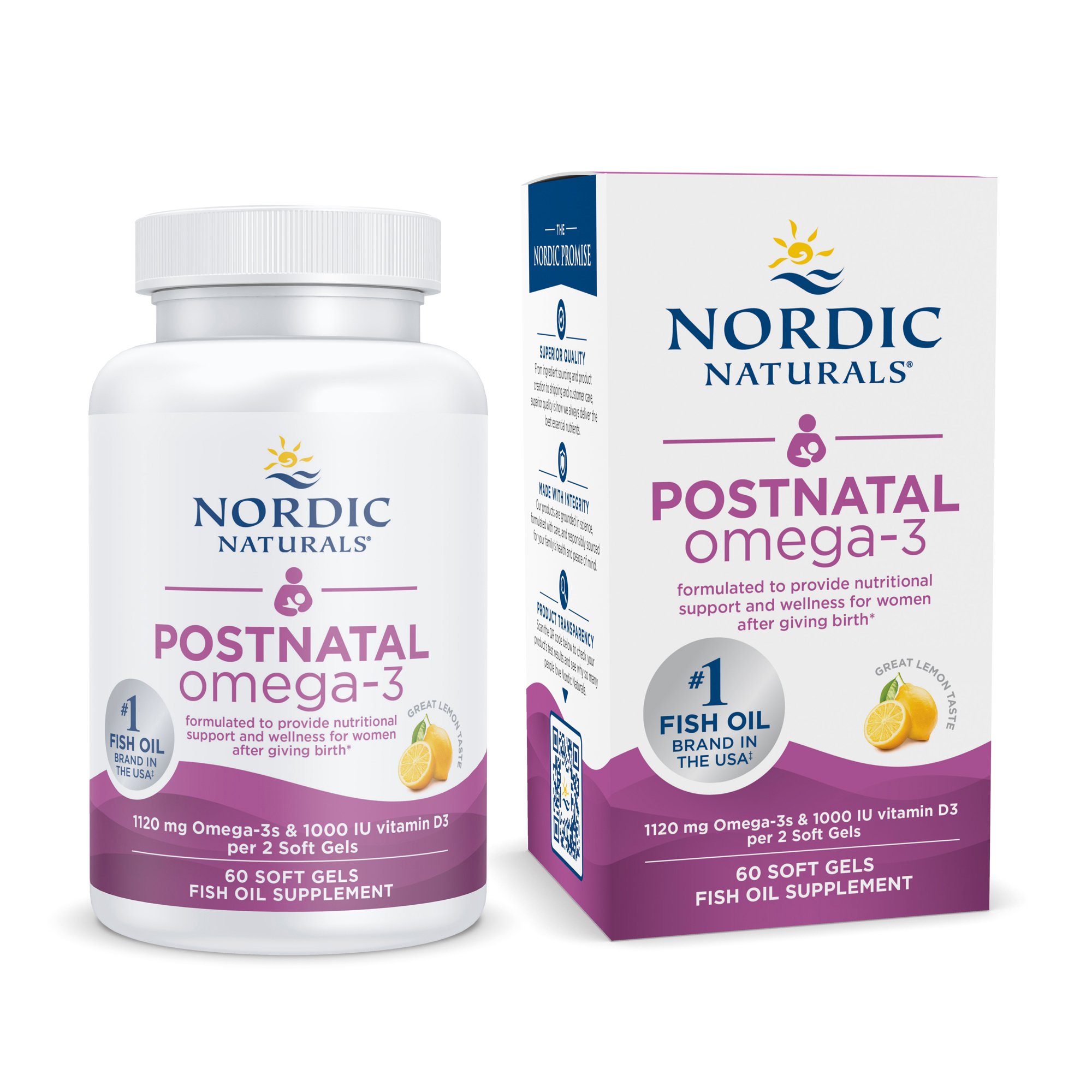 Nordic Naturals Postnatal Omega-3 DHA / EPA Dietary Supplement MK 1264950