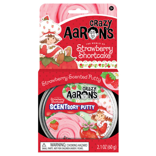 Crazy Aaron's Strawberry Shortcake Putty 4" Tin (Scentsory Putty)
