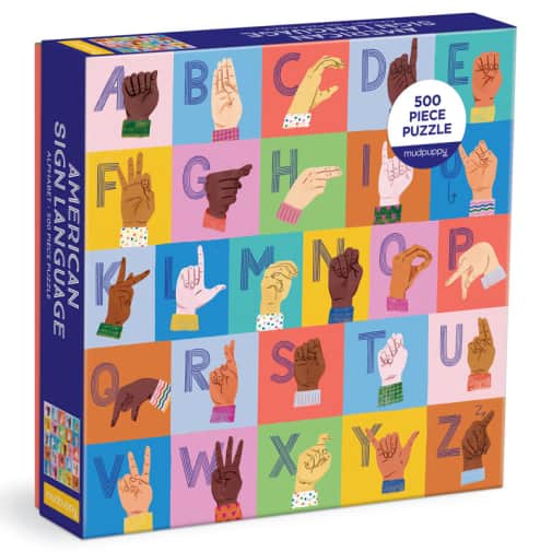 Mudpuppy American Sign Language Alphabet Puzzle (500 pieces)