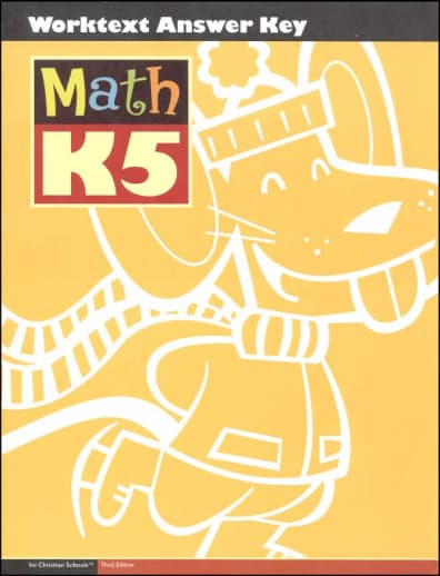 BJU Press Math K5 Student Worktext Answer Key 3rd Edition