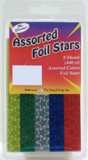 Foil Stars Stickers 440 Count (assorted colors)