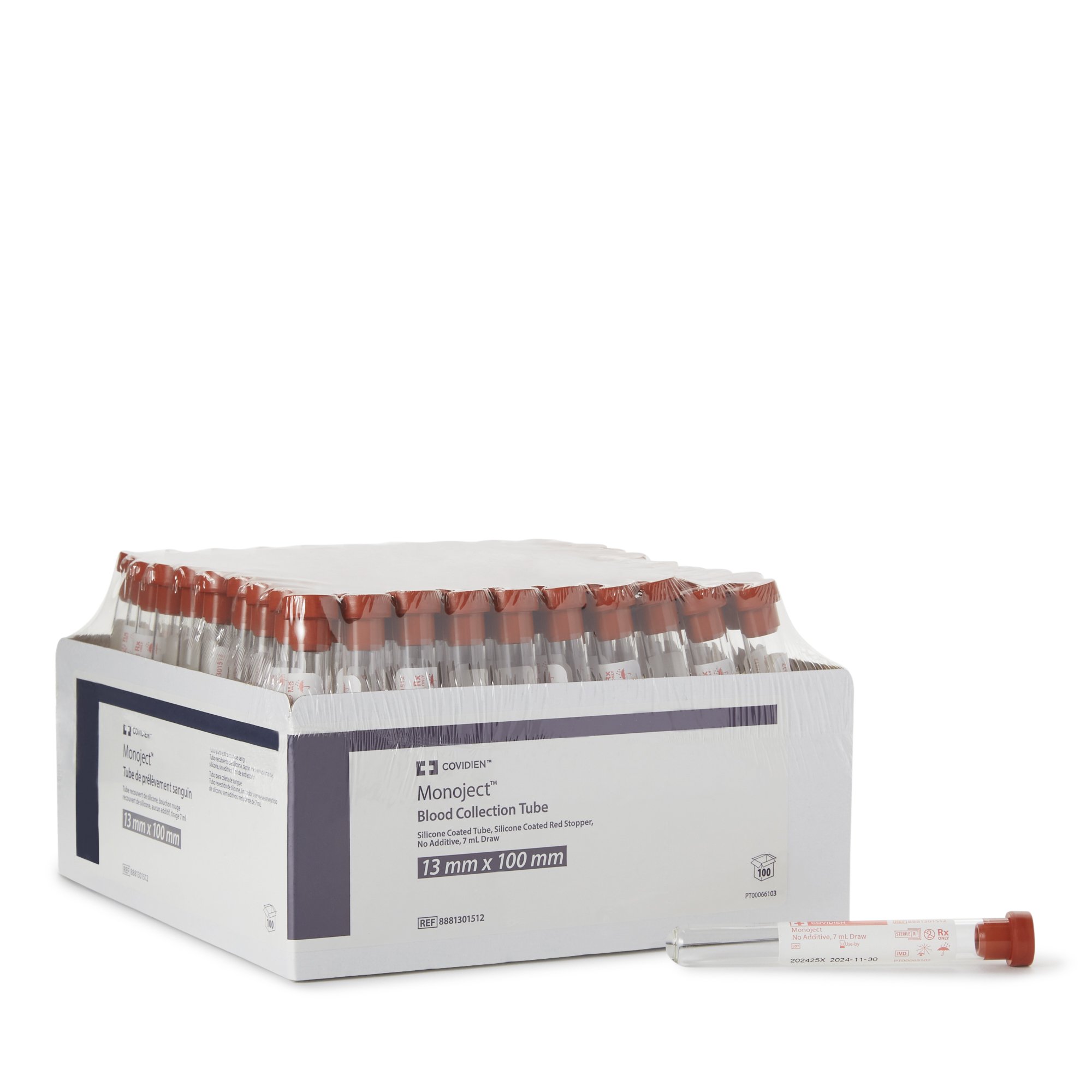 Monoject Venous Blood Collection Tube, 7 mL, 13 x 100 mm MK 64619