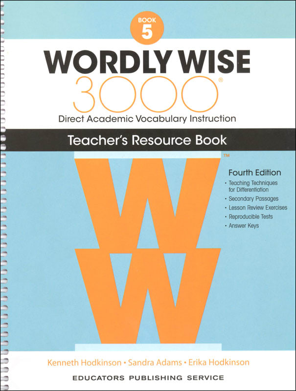 Wordly Wise 3000 Book 5 Teacher Resource Book, 4th Edition